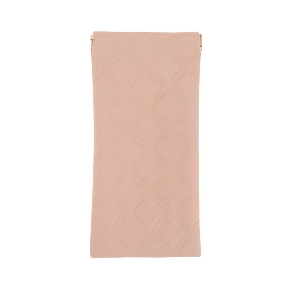 Portable Squeeze Top Eyeglass Pouch Pink